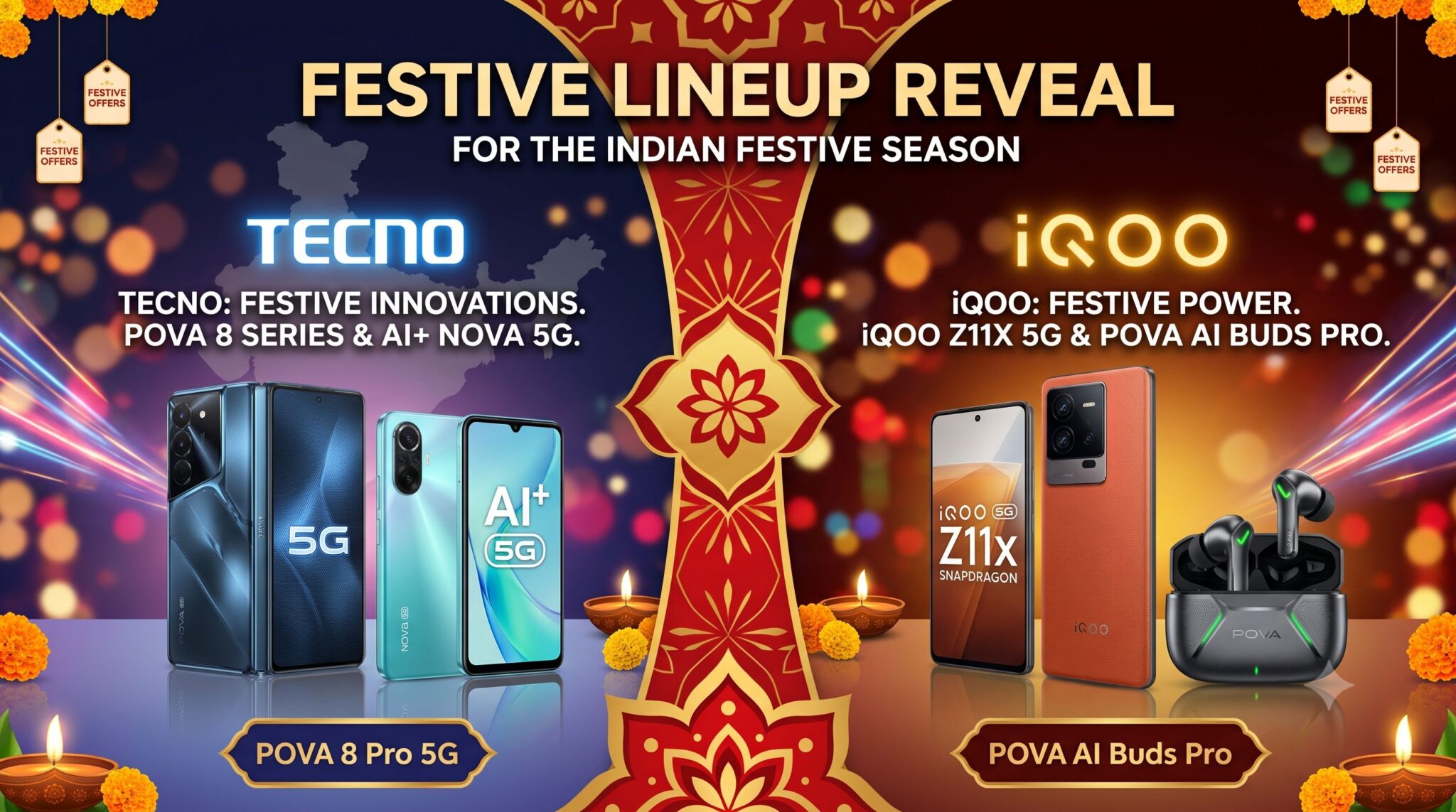 Tecno and iQOO Reveal New Smartphone and Audio Lineup for Indian Festive Season scaled