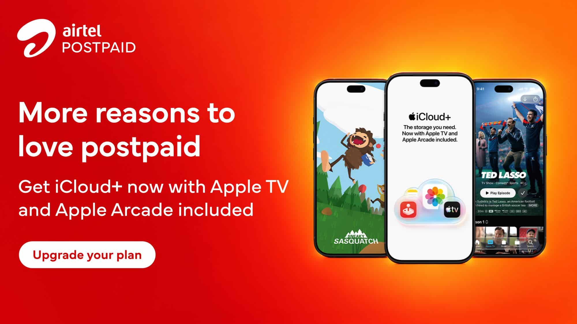Airtel Adds Apple TV, Apple Arcade, and iCloud+ to Postpaid Family Plans Starting at Rs 999