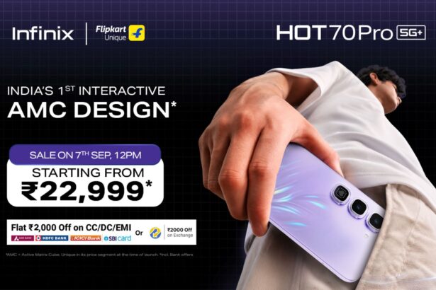 Infinix HOT 70 Pro Debuts in India With Rear Active Matrix Cube and IP68 Rating