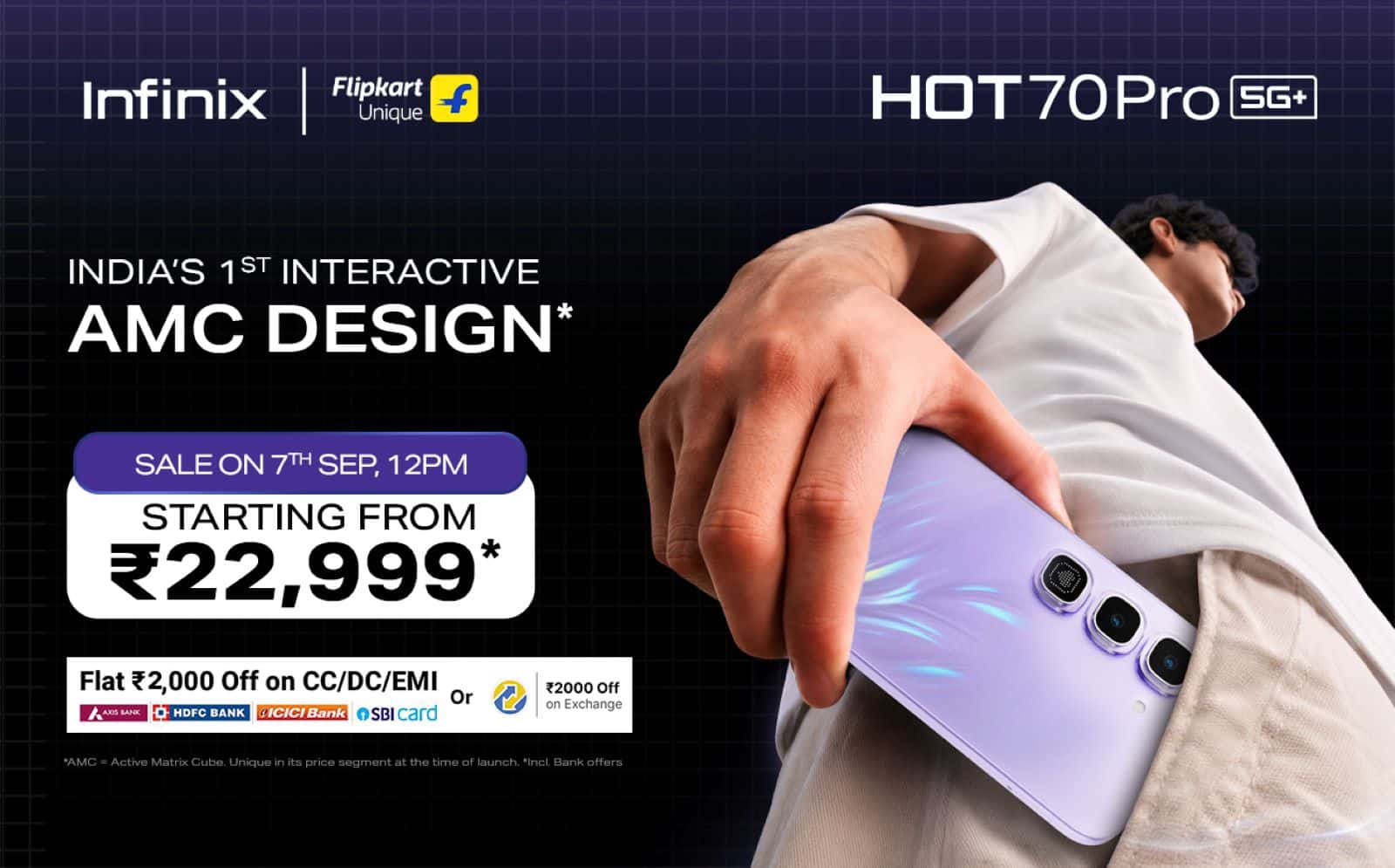Infinix HOT 70 Pro Debuts in India With Rear Active Matrix Cube and IP68 Rating