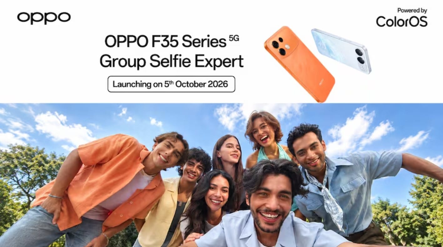 OPPO F35 Series Launch in India Set for October 5 with 50MP Ultra-Wide Selfie Camera