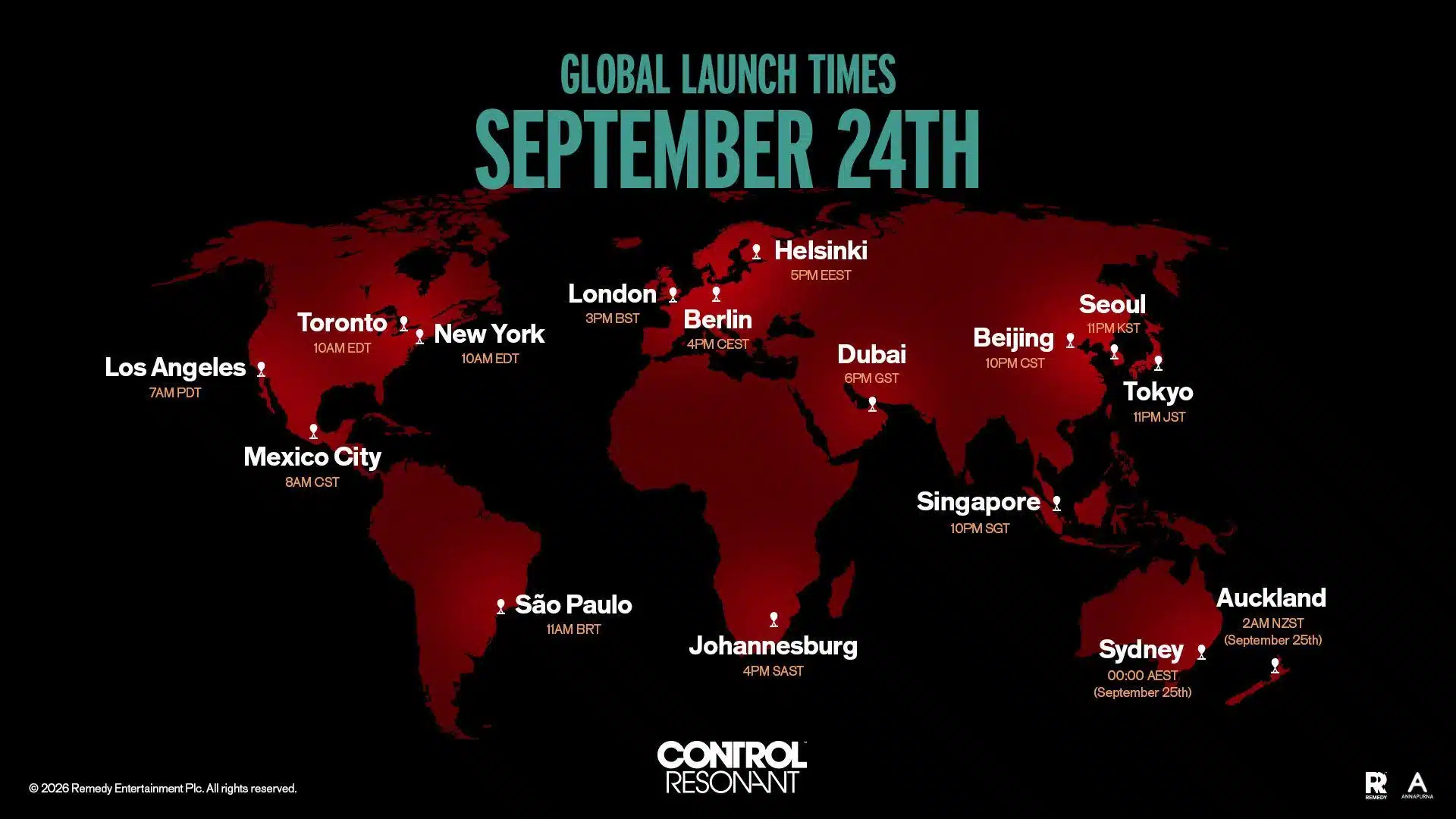 Remedy Entertainment Sets Global Launch for Control Resonant on September 24 2