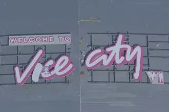 Rockstar Games Installs Welcome to Vice City Sign at Miami Kaseya Center for GTA VI Promotion