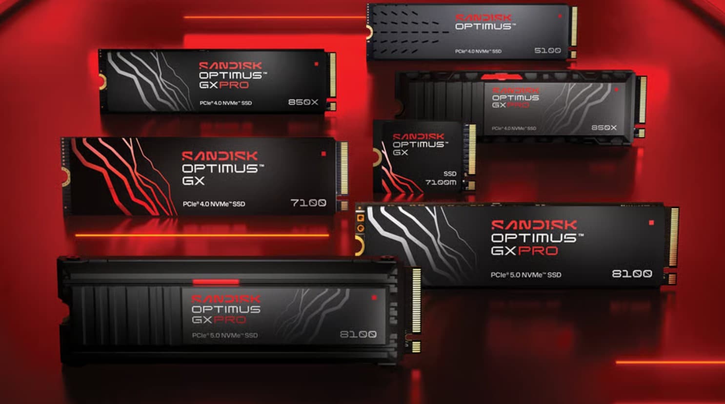 Sandisk Launches Optimus GX PRO 8100 and GX 7100 NVMe SSDs in India