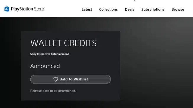 Sony Tests New PlayStation Wallet Credit System