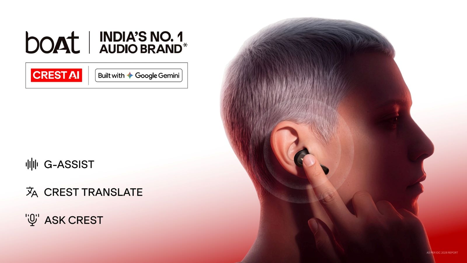 boAt Launches CREST AI Powered Earbuds Built With Google Gemini