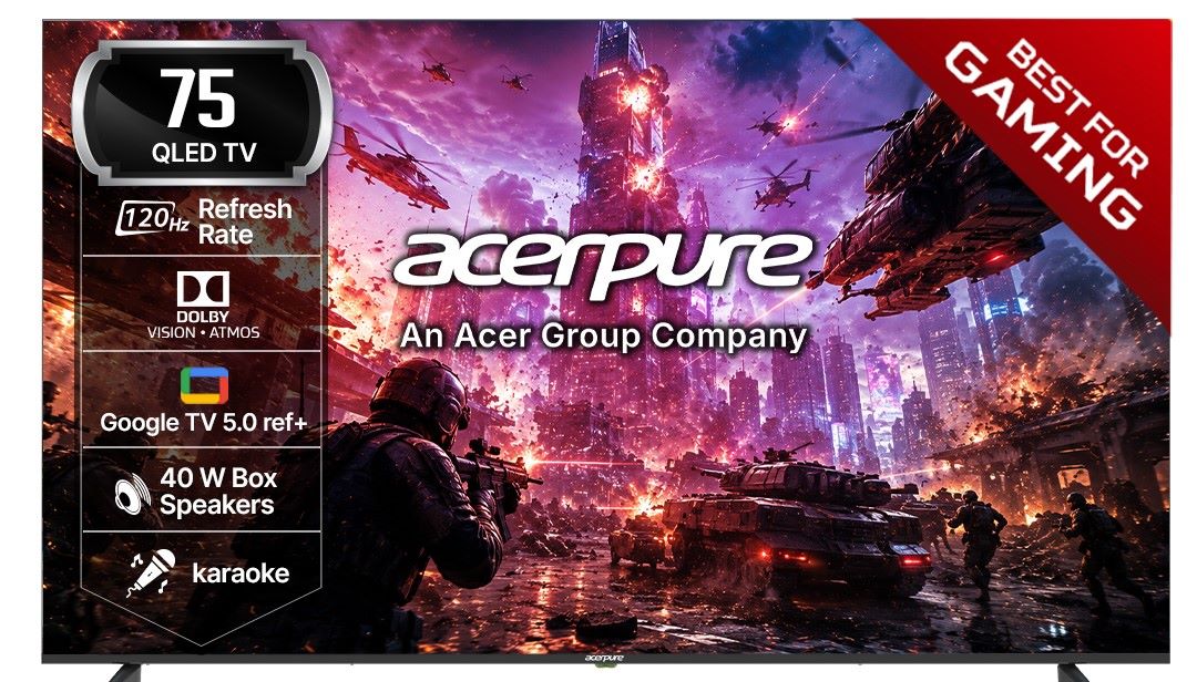 Acerpure Introduces Nitro QLED TV Series in India on Flipkart Starting at Rs 59,999