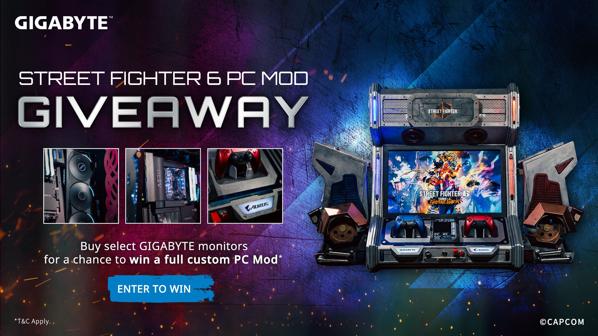 GIGABYTE and CAPCOM Announce Street Fighter 6 Custom PC Giveaway for Gamers in India