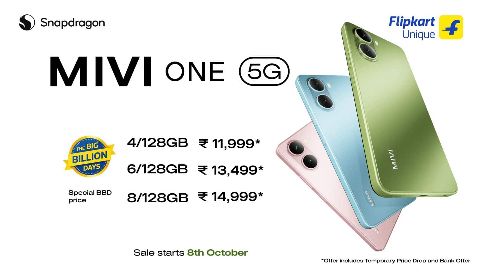Mivi One 5G Debuts in India Ahead of Flipkart Big Billion Days Sale