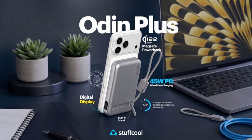 Stuffcool Launches Odin Plus 10000mAh Magnetic Powerbank with 25W Qi2.2 and 45W Wired Charging