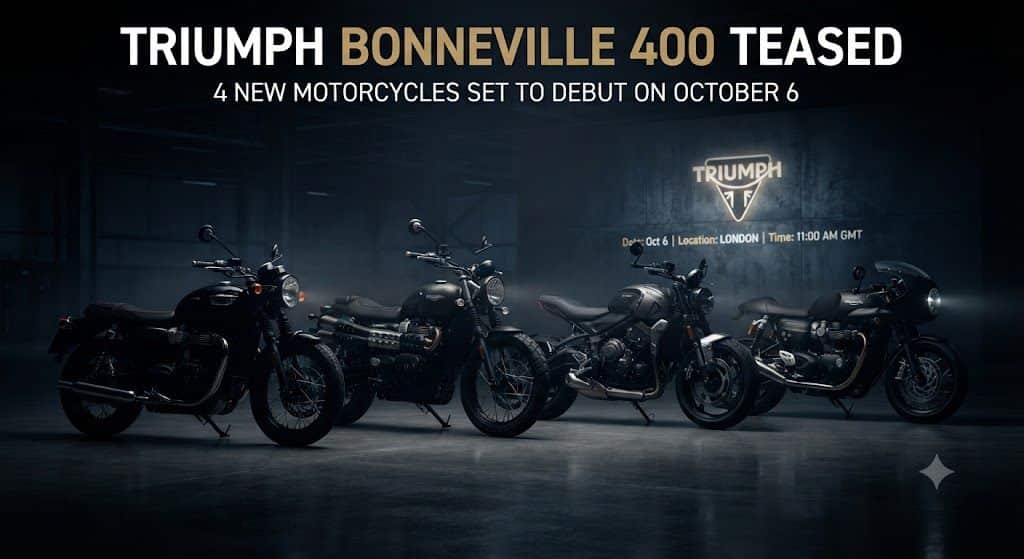 Triumph Motorcycles Set to Reveal Bonneville 400 on October 6 2 Triumph Motorcycles Set to Reveal Bonneville 400 on October 6